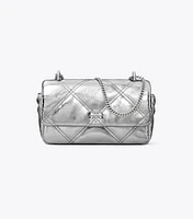 Mini Kira Metallic Diamond Quilt Flap Bag