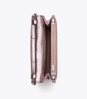 Mini Kira Moto Quilt Metallic Top-Handle Crossbody