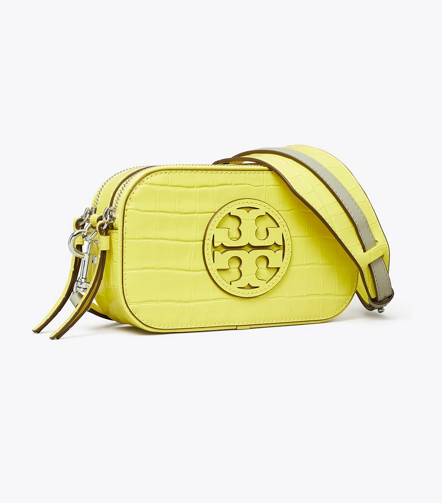 Mini Miller Croc-Embossed Crossbody Bag