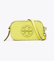 Mini Miller Croc-Embossed Crossbody Bag