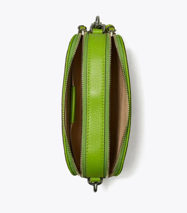 Tory Burch T Monogram Leather Camera Bag in Green