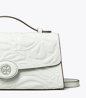 Mini Robinson Floral Embossed Top-Handle Bag