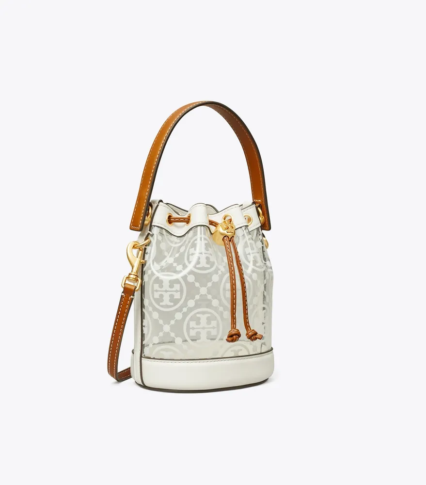 Mini T Monogram Clear Bucket Bag