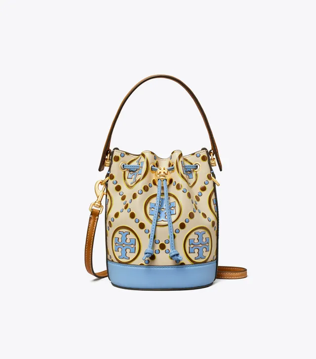 Sam Icon Floral Embellished Denim Mini Pochette