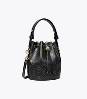 Mini T Monogram Leather Bucket Bag