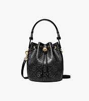 Mini T Monogram Leather Bucket Bag