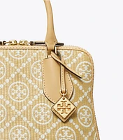 Mini T Monogram Raffia Swing Satchel