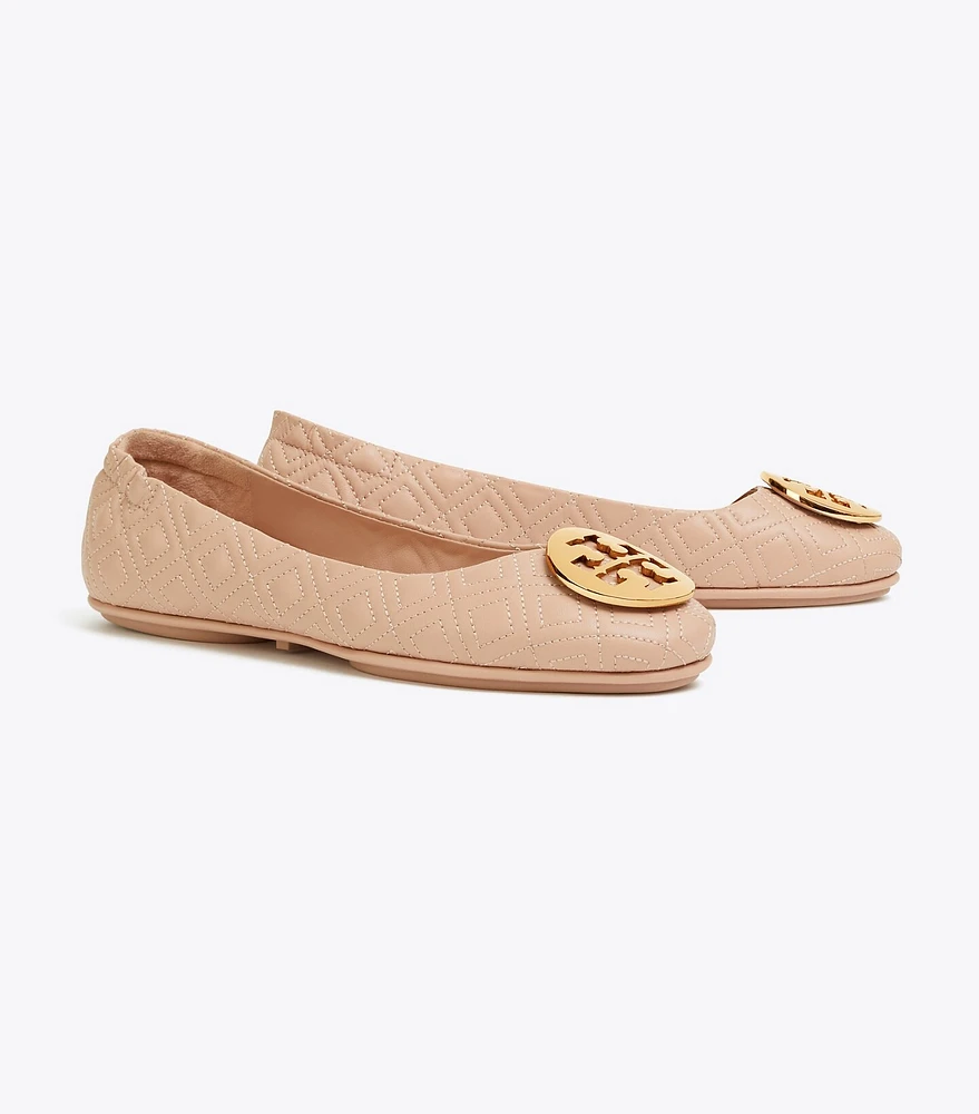 Minnie Travel Ballet Flat, Quilted Leather