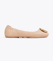 Minnie Travel Ballet Flat, Quilted Leather