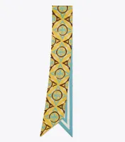 Mosaic Monogram Double-Sided Silk Ribbon Tie