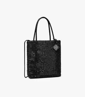 Night Owl Crystal-Embellished Mini Tote