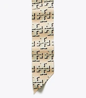 Offset Logo Ribbon Tie