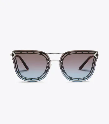 Open-Wire Cat-Eye Sunglasses
