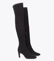 Over-the-Knee Heeled Suede Boot