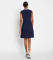 Performance Pleated Collar Golf Dress