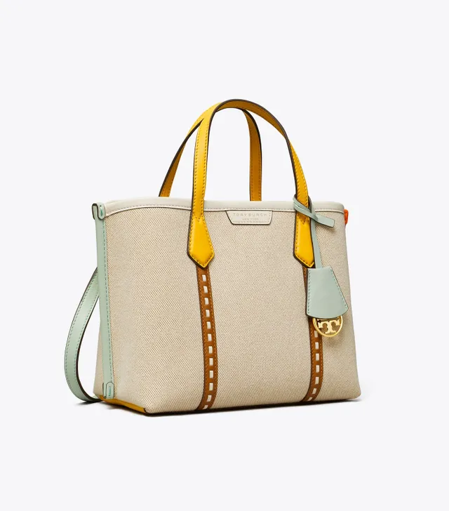 Small Perry Canvas Triple-Compartment Tote, Handbags