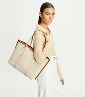 Perry Canvas Triple-Compartment Tote