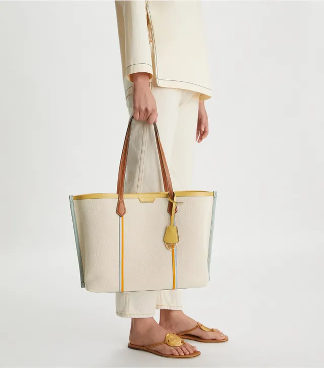 Tory Burch Perry Canvas Triple-Compartment Tote