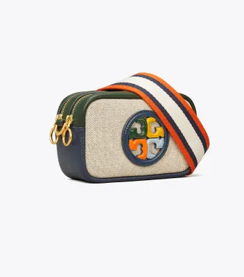 Tory Burch Perry Bombe Canvas Mini Bag in Blue
