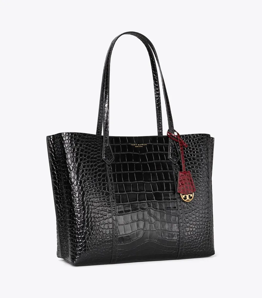 Tory Burch SMALL PERRY PATENT TRIPLE-COMPARTMENT TOTE