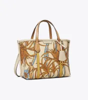 Perry Printed Canvas Small Triple-Compartment Tote