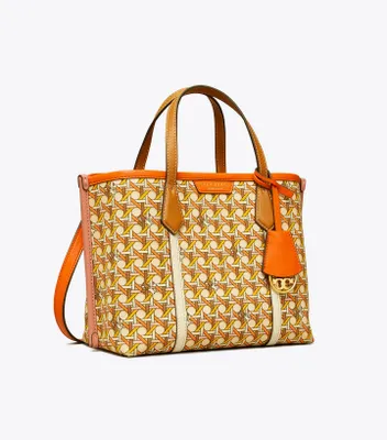 Tory Burch Perry Printed Canvas Small Triple-Compartment Tote