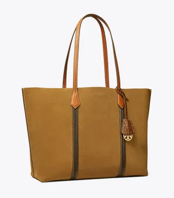 Perry Suede Triple-Compartment Tote