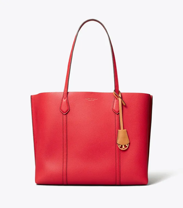 Tory Burch Meadow Mist Calf Leather Mini Perry Tote Bag