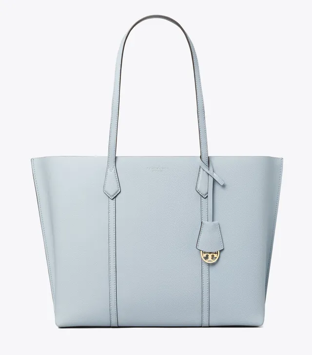 Tory+Burch+Perry+Small+Triple+Compartment+Leather+Tote+Arugula for