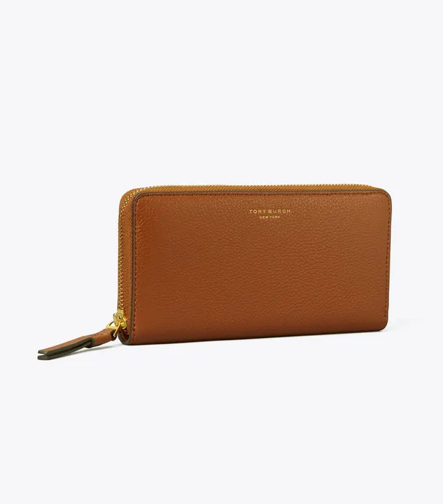 Leather TB Compact Wallet in Thistle - Women