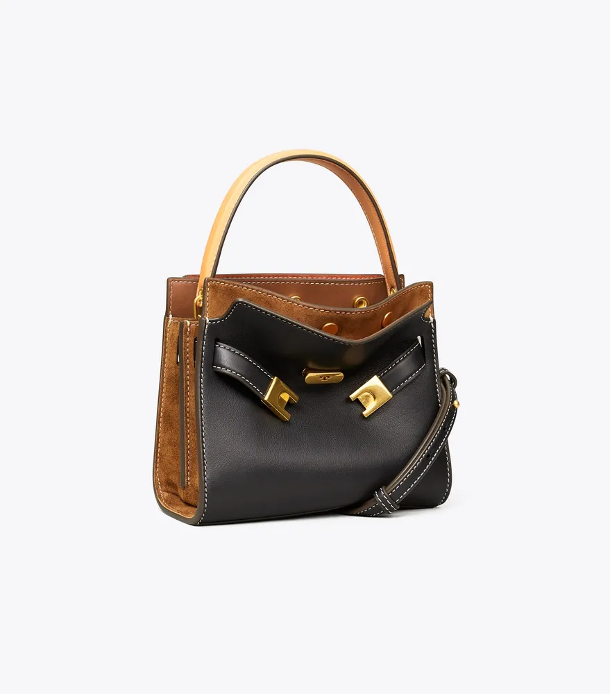 Tory Burch Lee Radziwill Pebble Leather Double Bag