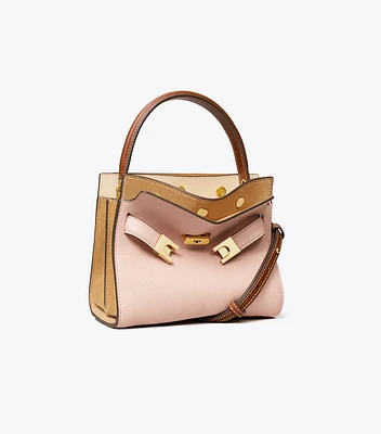 Petite Lee Radziwill Pebbled Double Bag