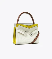 Petite Lee Radziwill Snake Embossed Double Bag