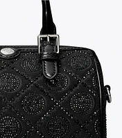 Petite T Monogram Embellished Barrel Bag