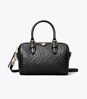 Petite T Monogram Leather Barrel Bag