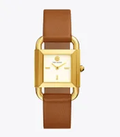 Phipps Watch, Luggage Leather/Gold-Tone, 29 X 41 MM