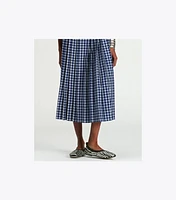 Picnic Plaid Silk Pleated Skirt