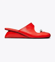 Pierced Mule Wedge