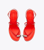 Pierced Multi-Strap Heeled Sandal