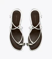 Pierced Multi-Strap Heeled Sandal