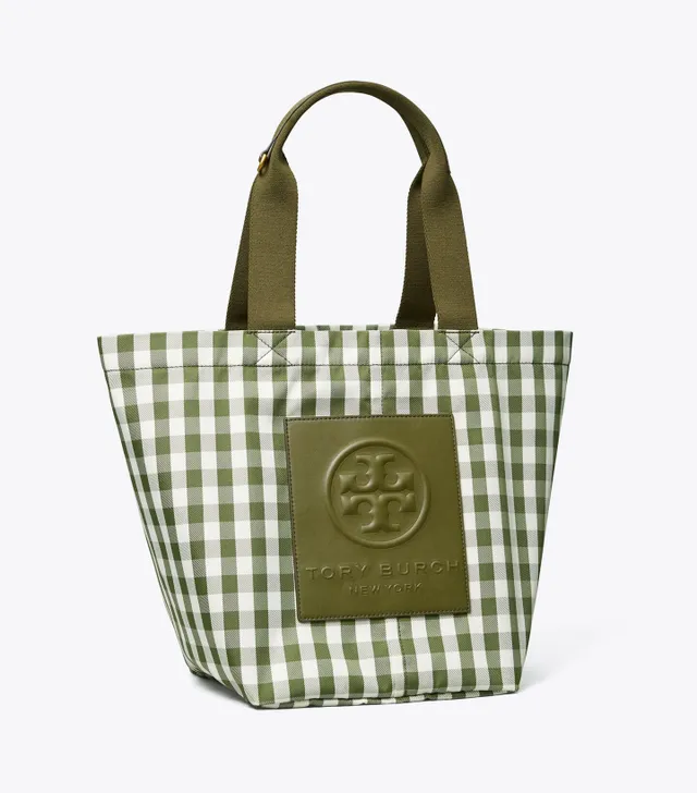 TORY BURCH York Solid Mint Leather Small Buckle Medium Tote Bag