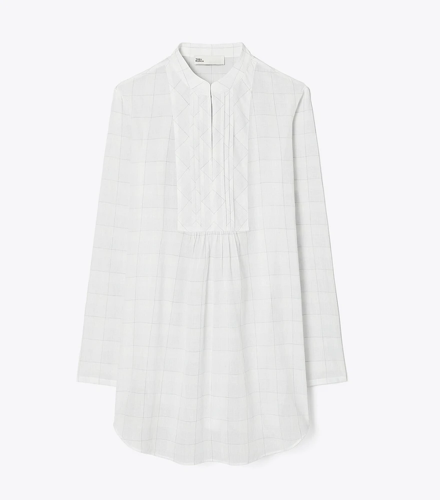 Plaid Cotton Beach Shirt