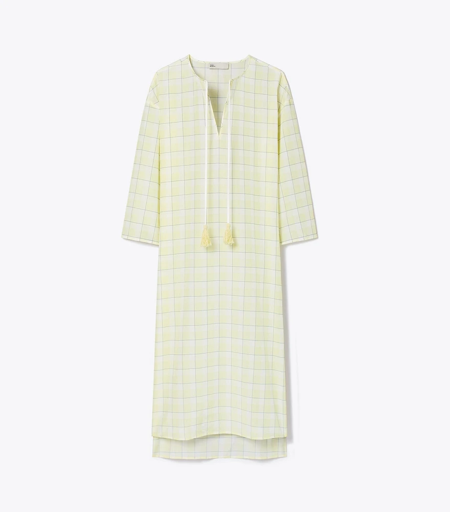 Plaid Cotton Caftan