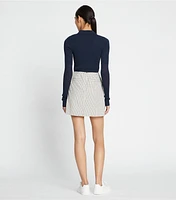 Pleated-Front Twill Golf Skirt