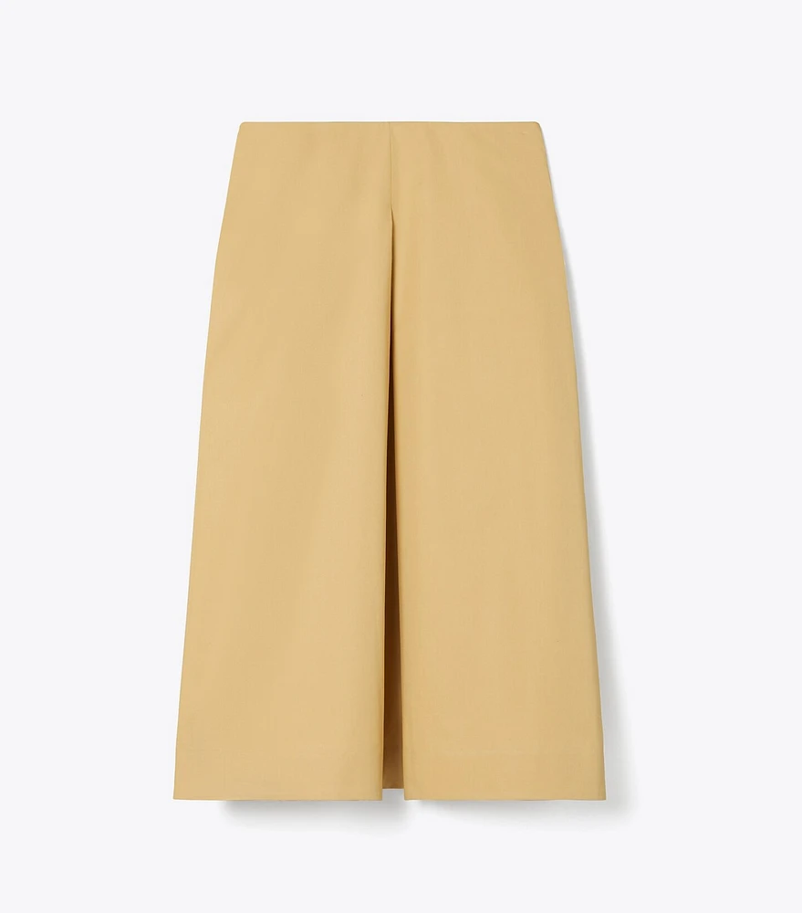 Pleated Poplin Skirt