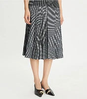 Pleated Silk Skirt