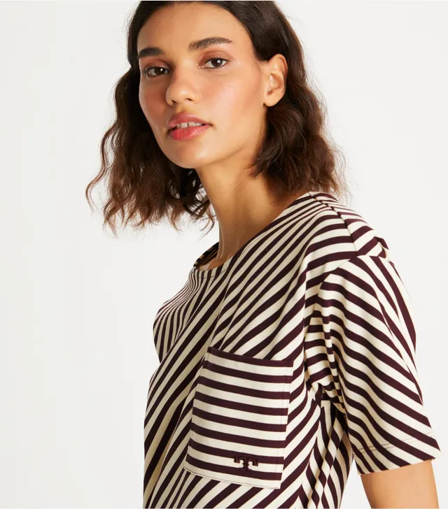 Tory Burch Pocket Stripe T-Shirt Dress