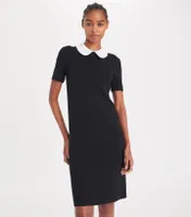 Poplin Collar Sweater Dress