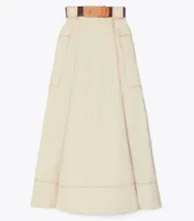 Poplin Pleated Skirt