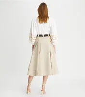 Poplin Pleated Skirt